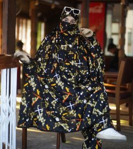 Elegant Palazzo long Khimar SetProduct Code: 7946