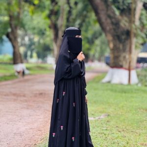 Rose Embroidery AbayaPremium & Elegant Collection