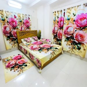100% Water Proof China Premium 3D Design Bed Sheet King Size (7.8ft/6.8ft )
