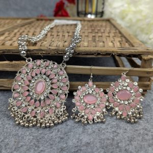 Antique Oxidized Necklace & Earrings Set