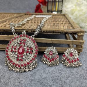 Antique Oxidized Necklace & Earrings Set